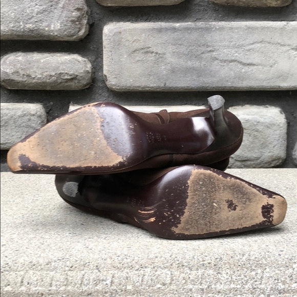 Brown Suede Narciso Rodriguez Boots Vintage sz 10 - Picture 6 of 8